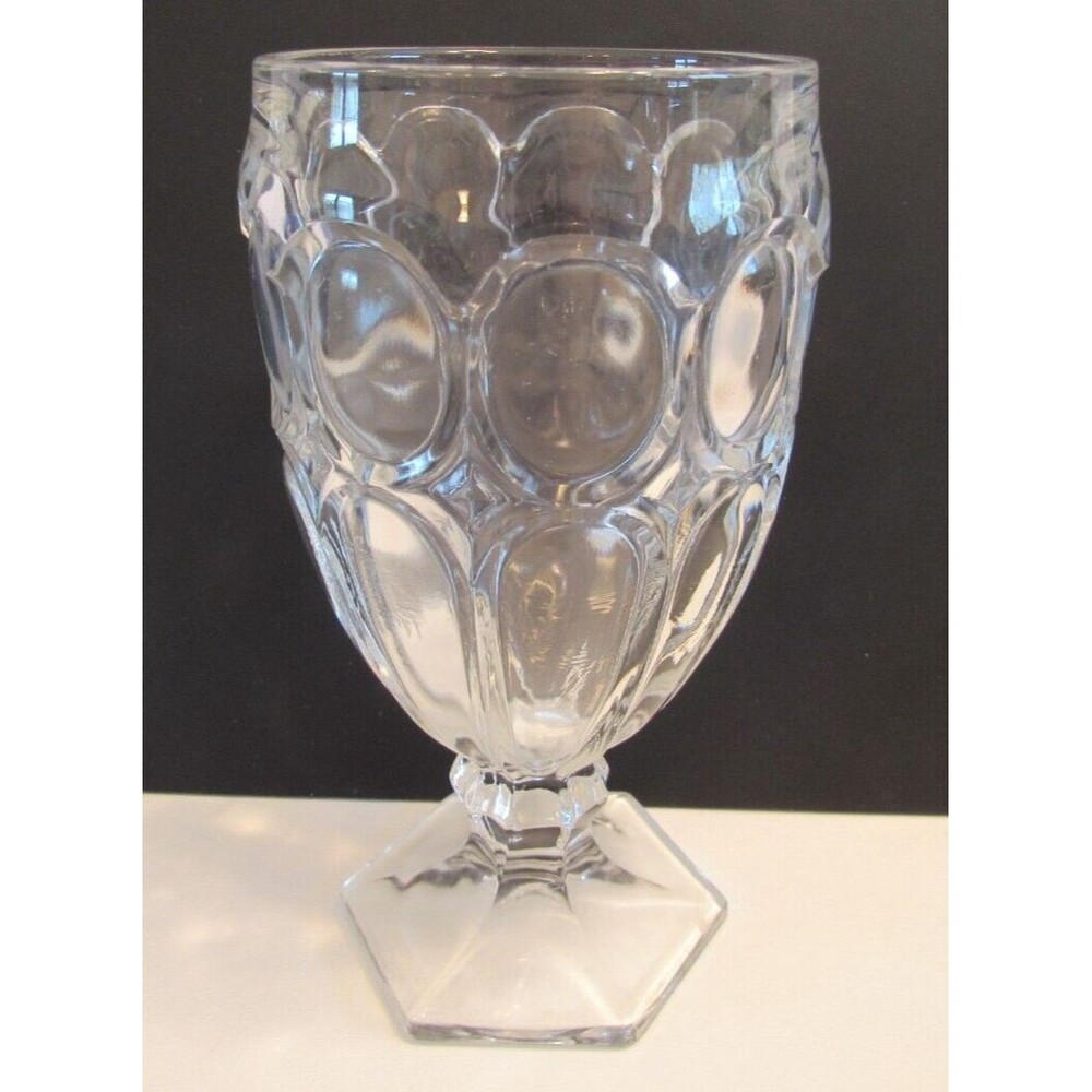 Vintage Fostoria Moonstone Clear Iced Tea Tumbler Glass